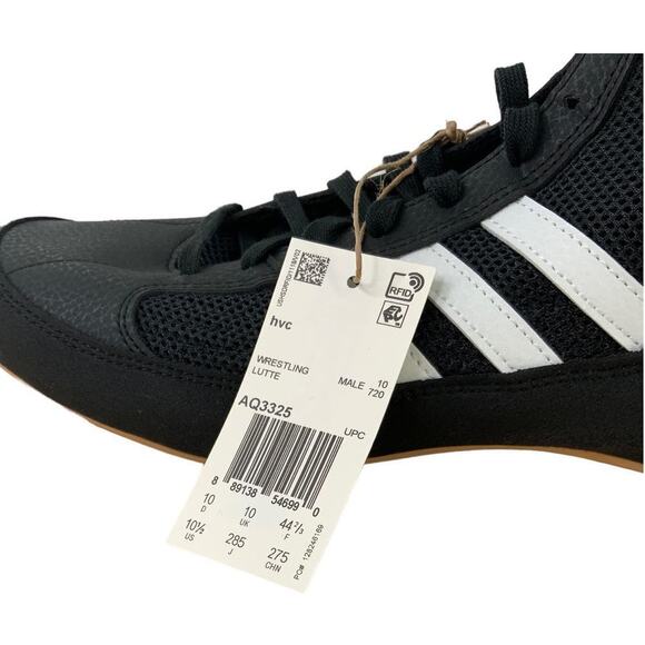 Adidas HVC Wrestling LUTTE Boxing Shoes Men\'s Size 10.5 Mid Top Lace Up Black main image 5